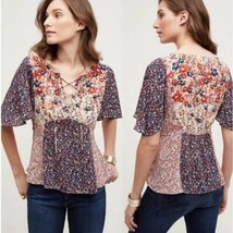 Nwot Anthropologie Palo Alto Floral Blouse Top By Hd In Paris 6 - £39.95 GBP