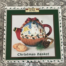Debbie Mumm Mini Teapot Collector Series Christmas Basket - $458.28 MXN