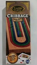 Classic Games Cribbage Solid Wood Board 2-4 Players - £10.30 GBP