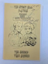 1987 Program The Stony Hill Players 100th Production The Second Time Around - $14.22