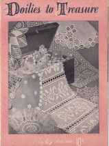 Vtg Doilies To Treasure Crochet Patterns Lily Mills Book No 1600 - $4.00