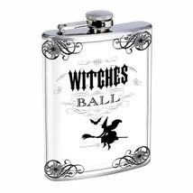 Vintage Witchcraft Witch D5 Flask 8oz Stainless Steel Hip Drinking Whiskey B&amp;W - £11.70 GBP