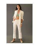 NWT ANTHROPOLOGIE The Yaya Mid-Rise Crop Flare Jeans by Pilcro $148 WHIT... - $108.32 CAD