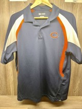 NFL Team Apparel Chicago Bears Blue Polo Shirt Size Large - £11.66 GBP