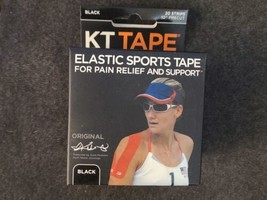 KT Tape Kinesiology Therapeutic Sports Tape, 20 Strips, 10&quot; Precut, Blac... - $18.61