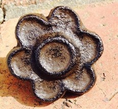 Rustic Brown Cast Iron Flower Cabinet Knobs Drawer Pulls  Distressed 1BF - £5.05 GBP