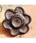 Rustic Brown Cast Iron Flower Cabinet Knobs Drawer Pulls  Distressed 1BF - $6.43