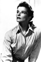 Katharine Hepburn in white blouse 1940&#39;s Hollywood studio portrait 8x12 photo - £9.17 GBP