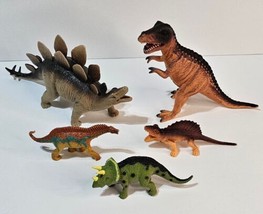 Dinosaur Figures Toy Lot of 5 Two Medium Sized and 3 Small Sized Some Vintage - £8.79 GBP