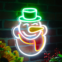 Snowman Christmas LED Neon Sign, Neon Sign Custom, Home Decor, Gift Neon... - £31.97 GBP+