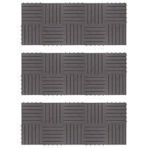 vidaXL Gray Wash Acacia Wood Decking Tiles (30-Piece Set), Water Resistant - $3,139.30 MXN