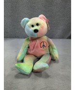 Peace Beanie Babie Baby Tie Die Plush Collectible With Tag - £6.26 GBP