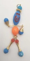 Vintage Jointed Beaded People Necklace Pendant Key Chain Random Select Sku235 1 - £10.38 GBP