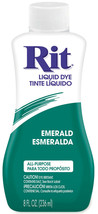 Emerald Rit All Purpose Fabric Liquid Dye 8 Ounce Bottle Green 88310 - £16.11 GBP