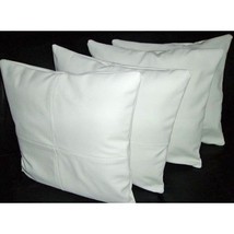Cushion Cover Leather Pillow Throw Hair Decorative Genuine Decor Rug White 4 - £27.87 GBP