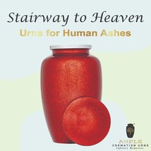 Heavenly Peace Large Red Cremation Urn for Human Ashes with Velvet Bag - $77.61