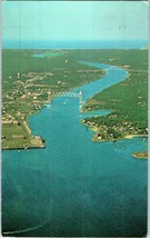 Aerial View Postcard Cape Cod Canal Massachusetts Postmarked 1995 - £7.78 GBP