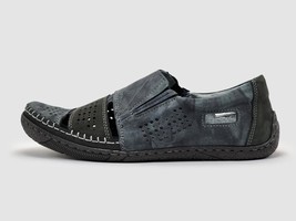 Kcr Group Men&#39;s Vacation Leather Sandals Navy - $59.00