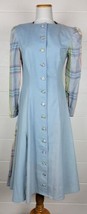 Vtg My Heroes Have Always Been Coyboys Blue Plaid Prairie Dress M? - $39.60