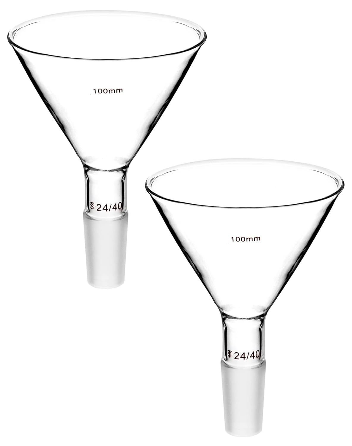 Qwork Glass Jointed Short Stem Powder Funnel Filter Funnel With 100Mm, 2... - $31.95