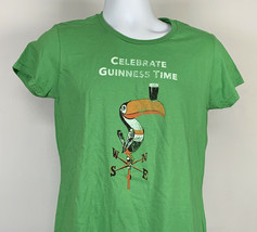 Celebrate Guinness Time Toucan T Shirt Womens Juniors Medium Beer distressed  - £17.37 GBP