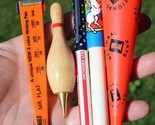 vintage 1980&#39;s novelty pen pencil lot bowling pin unicorn pyramid wings ... - £39.32 GBP