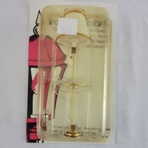 Dollhouse Table Floor Lamp Town Square Miniature Brass White Bulb 12V El... - $9.95