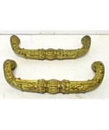 Antique Spanish Brass Finished Bronze Engraved Door Pulls Door  Handles - $148.50