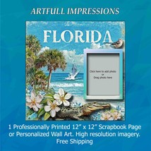 States - Florida Coastal Adventure  Personalized Wall Art or Scrapbook Page - $22.00