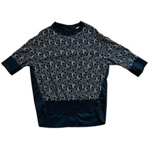 Floral Abstract Black White Knot Tunic Style Top size 2 / S Mars er Mai ... - $18.23