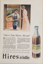 1920 Print Ad Hires Root Beer Bottles Delivery Man,Wooden Case Philadelphia,PA - £16.16 GBP