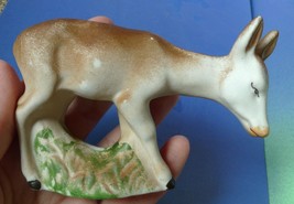 Antique Latvia Porcelain Bisque Figurine Animal Roe Deer Donkey Collectibles - £18.08 GBP