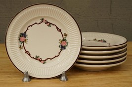 Vintage Syracuse China Restaurant Ware ANGELIQUE Pink Rose Lot 6 Bread Plates - £27.60 GBP