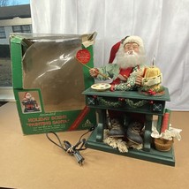 Vintage 1994 Holiday Creations Animated Scene Painting Santa Clause 18&quot; ... - $52.93
