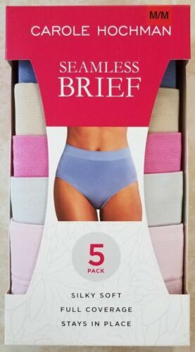 Primary image for Carole Hochman Womens Seamless Brief, 5 Pack,Pink Multi,Medium
