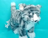 IKEA Kitty Cat Plush Stuffed Animal Soft Striped Gray White Tabby Lillep... - $13.45