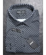 Hugo Boss Camicia Da Uomo Hank Kent Slim Fit Performance Stretch 44 17.5 - $87.71 CAD