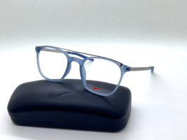 New Nike 7281 401 Transparent BLUE/SILVER Optical Eyeglasses Frame 50-20-145MM - £45.70 GBP