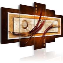 Tiptophomedecor Abstract Canvas Wall Art - Iridescent Brown - Stretched &amp; Framed - £73.06 GBP+