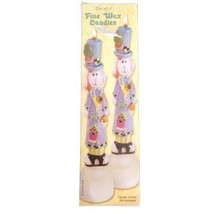 Floppy-Eared Bunny Fine Wax Taper Candles Giftco Set of 2 David Wolhrab - £6.65 GBP