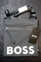 HUGO BOSS Pixel Logo Recycled Material Med Grau Umschlag Riemen Schulter... - $53.24