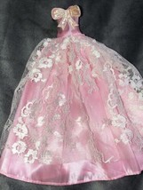 Vintage Handmade Princess Pink White Lace Formal - $73.47