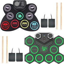 Mazahei 9 Pads Electric Drum Set, Portable Electronic Drum Pad, In Speakers. - £86.29 GBP