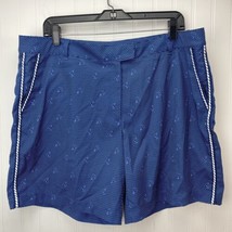 Lady Hagen Golf Shorts Sz 16 Womens Sailboat Novelty Print Blue White Ca... - $17.59