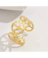 Gold peace sign cuff bracelet - $14.85
