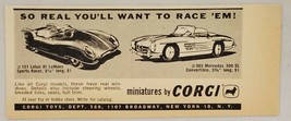 1960 Print Ad Corgi Miniature Model Cars Lotus &amp; Mercedes New York,NY - £7.55 GBP