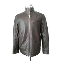 Marc New York Men Size M Brown Genuine Lather Aviator Jacket Model Norman - £414.03 GBP