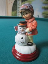 GOEBEL Compatible with Star Spangle Banner Snowman Figurine 3 3/4&quot; Nib [rack10] - £28.71 GBP