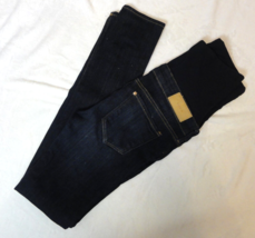 H&amp;M Mama Maternity Jeans Super Skinny High Rib Dark Blue Denim Size 4 30L - £7.82 GBP