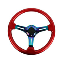 Brand New 350mm 14&#39; Universal Red Deep Dish ABS Racing Steering Wheel Ne... - $75.00